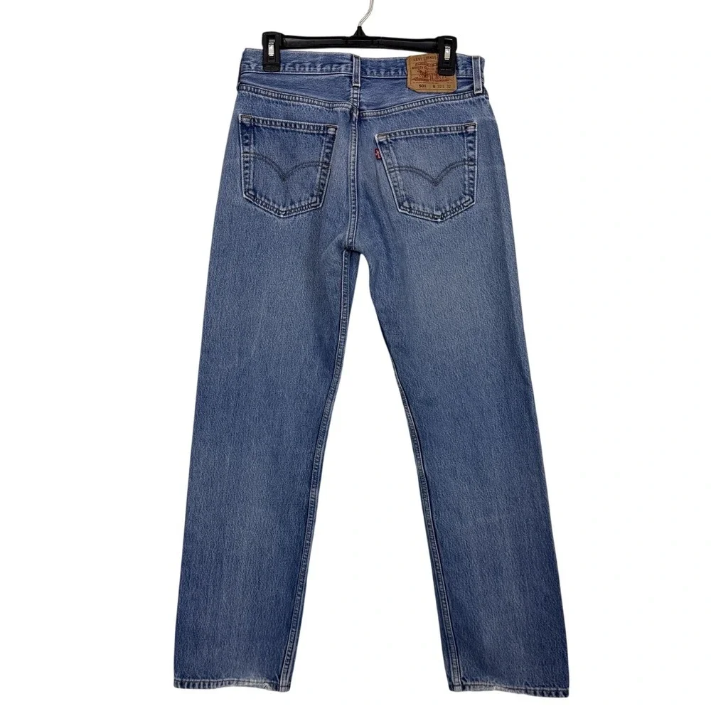 Vintage 90s Levi's 501XX Jeans Sz 32x32 Blue Straight Leg Button Fly Grunge